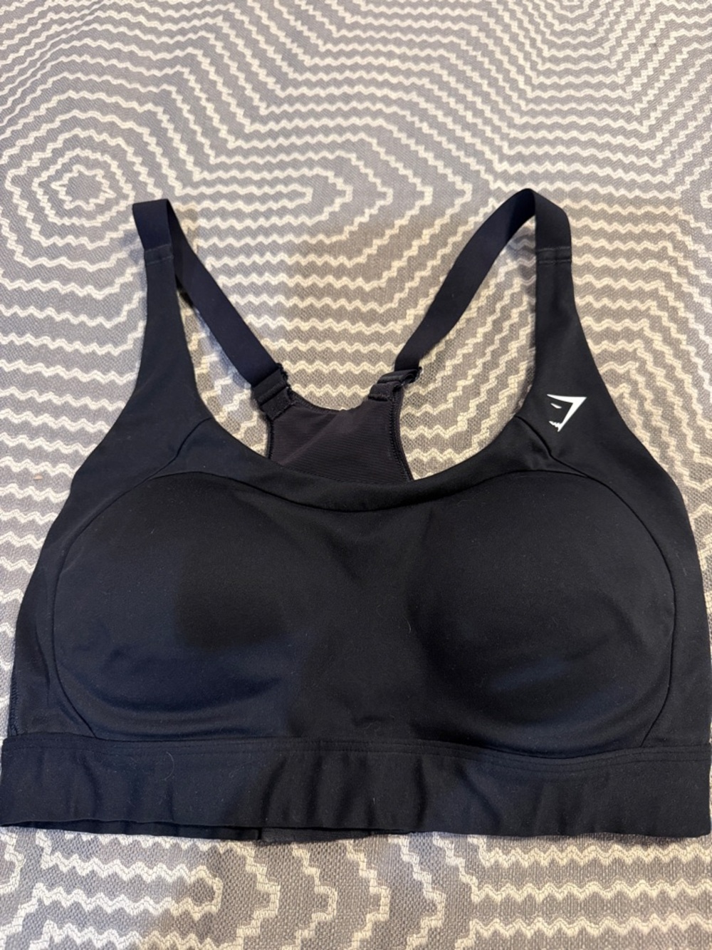 Gymshark Black Racerback Support Sports Bra